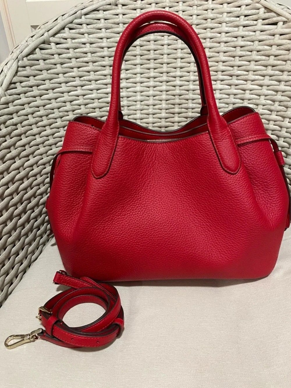 Kate Spade Perfect Cherry Red Dumpling Large Satchel Crossbody